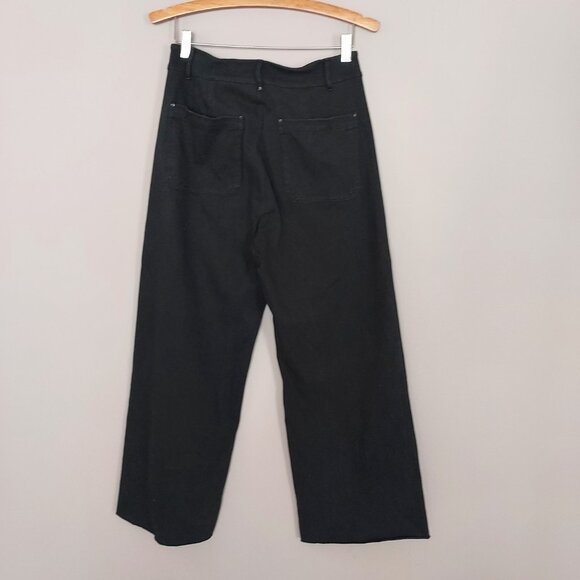Lysse Erin High Waist Wide Leg Denim Black Pants Size Med - Picture 3 of 12